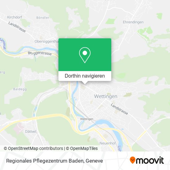 Regionales Pflegezentrum Baden Karte