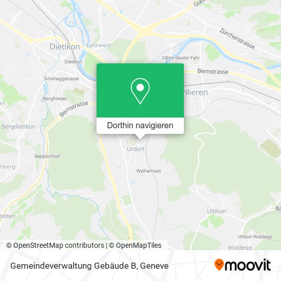 Gemeindeverwaltung Gebäude B Karte