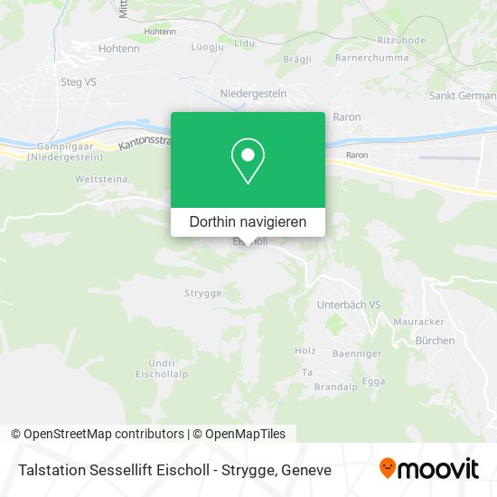 Talstation Sessellift Eischoll - Strygge Karte