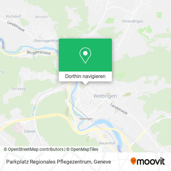 Parkplatz Regionales Pflegezentrum Karte