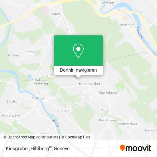 Kiesgrube „Hiltiberg"" Karte