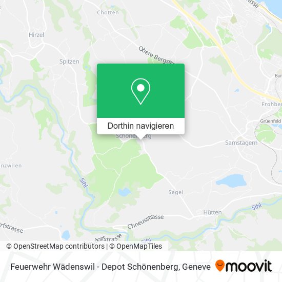 Feuerwehr Wädenswil - Depot Schönenberg Karte