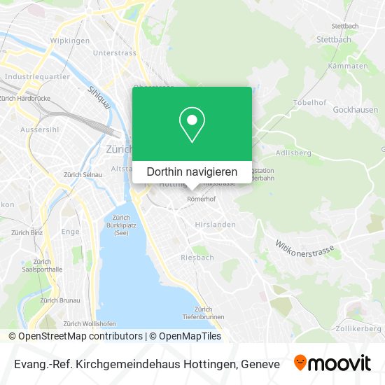 Evang.-Ref. Kirchgemeindehaus Hottingen Karte