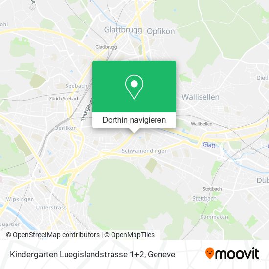 Kindergarten Luegislandstrasse 1+2 Karte