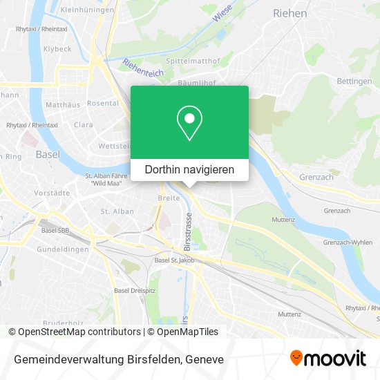 Gemeindeverwaltung Birsfelden Karte