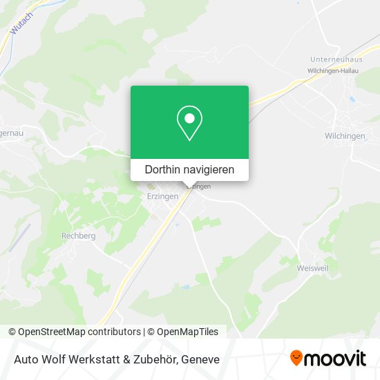 Auto Wolf Werkstatt & Zubehör Karte
