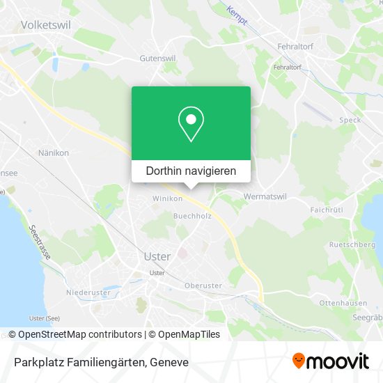 Parkplatz Familiengärten Karte