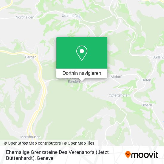 Ehemalige Grenzsteine Des Verenahofs (Jetzt Büttenhardt) Karte