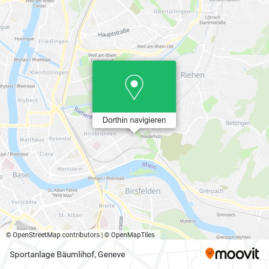 Sportanlage Bäumlihof Karte