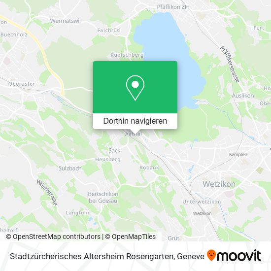 Stadtzürcherisches Altersheim Rosengarten Karte