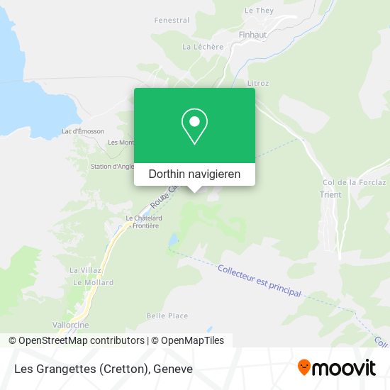 Les Grangettes (Cretton) Karte