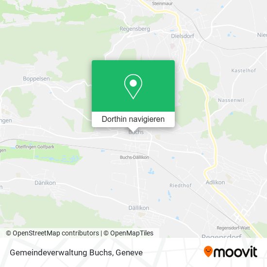 Gemeindeverwaltung Buchs Karte