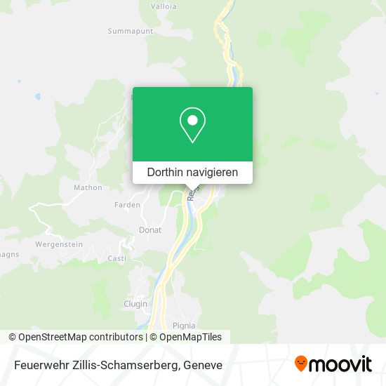 Feuerwehr Zillis-Schamserberg Karte