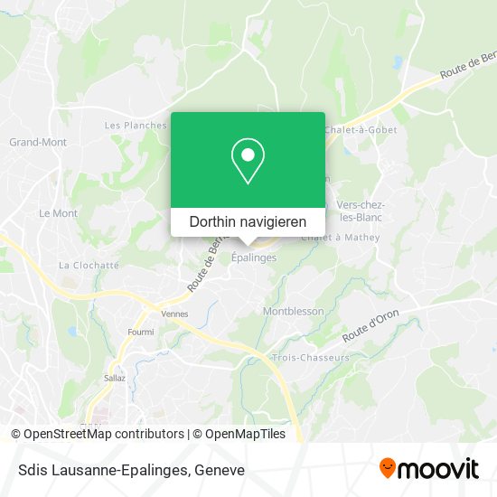 Sdis Lausanne-Epalinges Karte