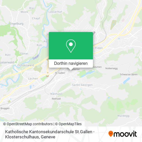 Katholische Kantonsekundarschule St.Gallen - Klosterschulhaus Karte