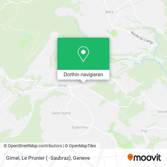 Gimel, Le Prunier ( -Saubraz) Karte