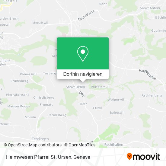 Heimwesen Pfarrei St. Ursen Karte