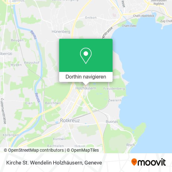 Kirche St. Wendelin Holzhäusern Karte