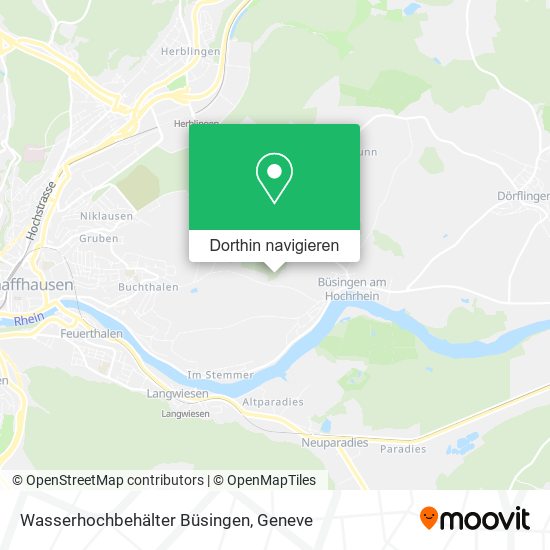 Wasserhochbehälter Büsingen Karte