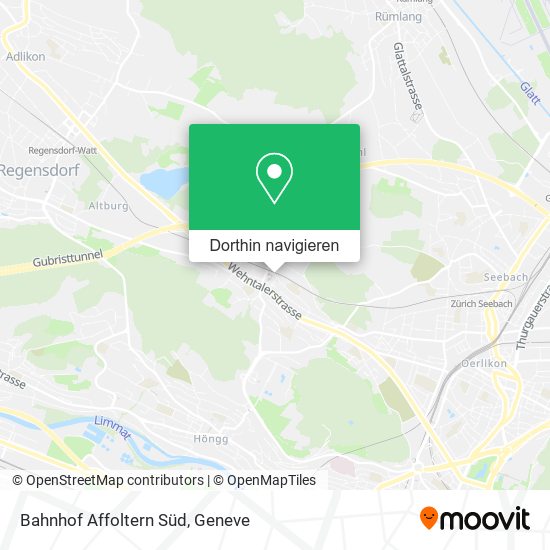 Bahnhof Affoltern Süd Karte