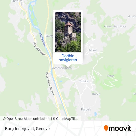 Burg Innerjuvalt Karte