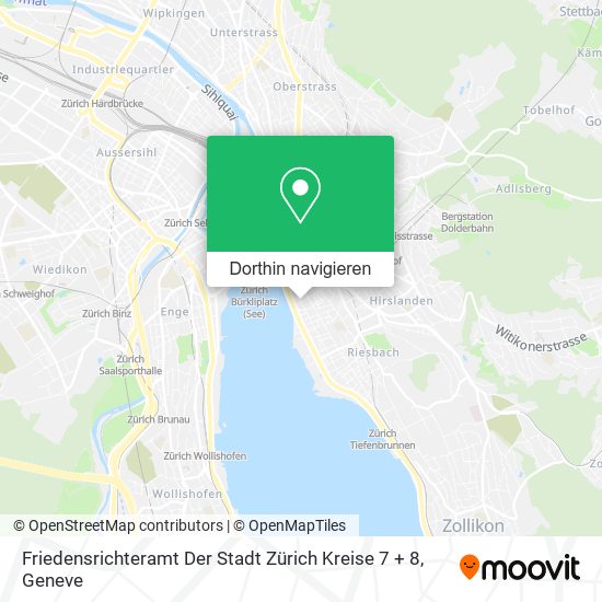 Friedensrichteramt Der Stadt Zürich Kreise 7 + 8 Karte