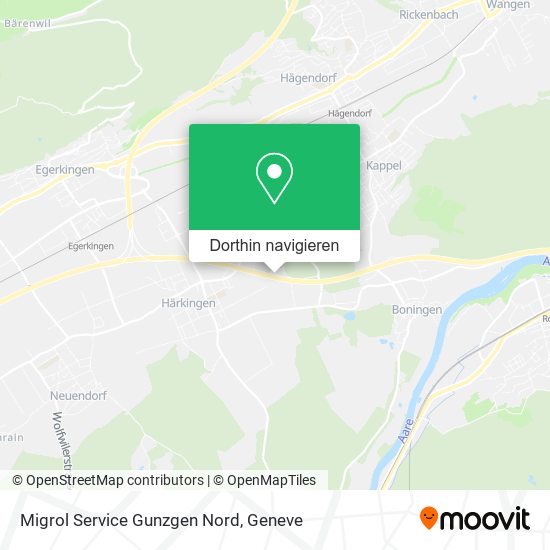 Migrol Service Gunzgen Nord Karte