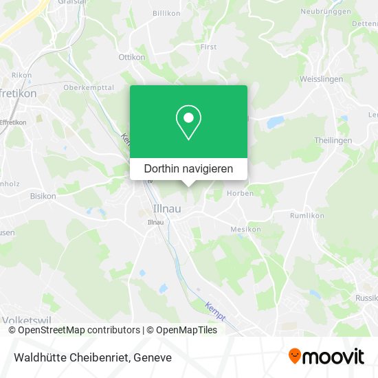 Waldhütte Cheibenriet Karte