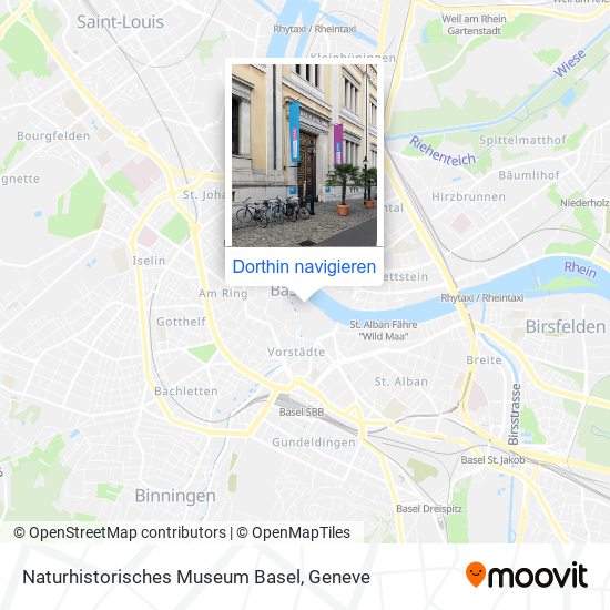 Naturhistorisches Museum Basel Karte