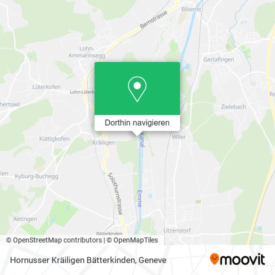 Hornusser Kräiligen Bätterkinden Karte