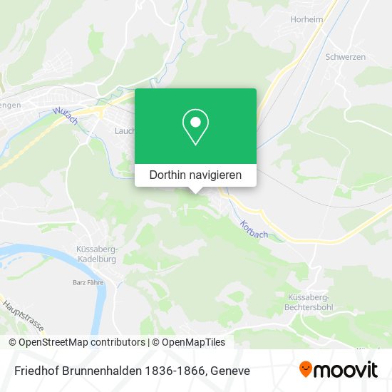 Friedhof Brunnenhalden 1836-1866 Karte