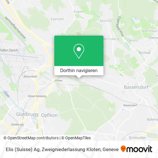 Elis (Suisse) Ag, Zweigniederlassung Kloten Karte