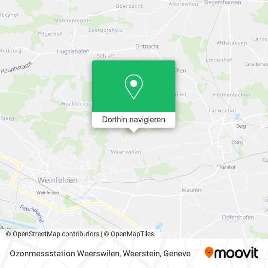 Ozonmessstation Weerswilen, Weerstein Karte