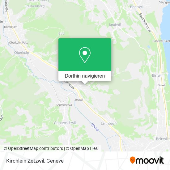 Kirchlein Zetzwil Karte