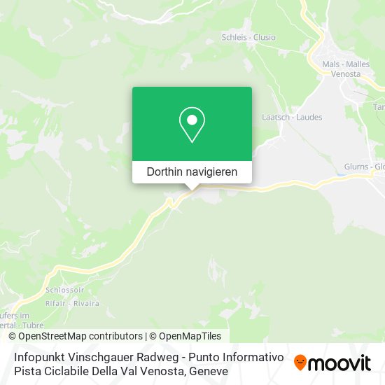 Infopunkt Vinschgauer Radweg - Punto Informativo Pista Ciclabile Della Val Venosta Karte