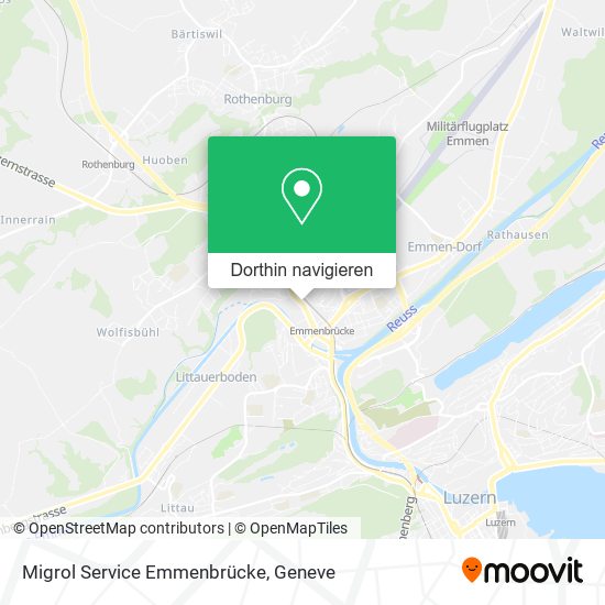 Migrol Service Emmenbrücke Karte
