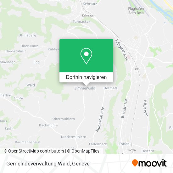 Gemeindeverwaltung Wald Karte