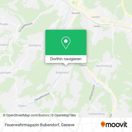 Feuerwehrmagazin Bubendorf Karte