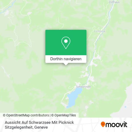 Aussicht Auf Schwarzsee Mit Picknick Sitzgelegenheit Karte