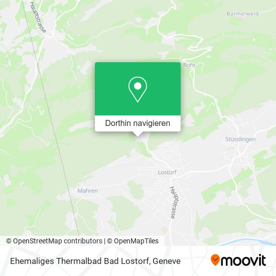 Ehemaliges Thermalbad Bad Lostorf Karte