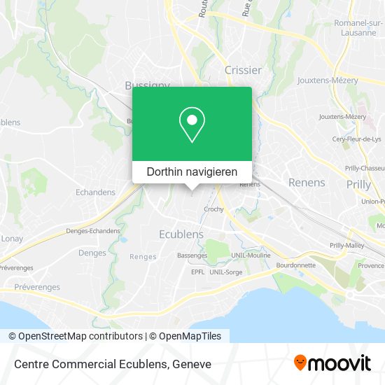 Centre Commercial Ecublens Karte