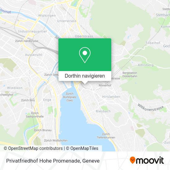 Privatfriedhof Hohe Promenade Karte