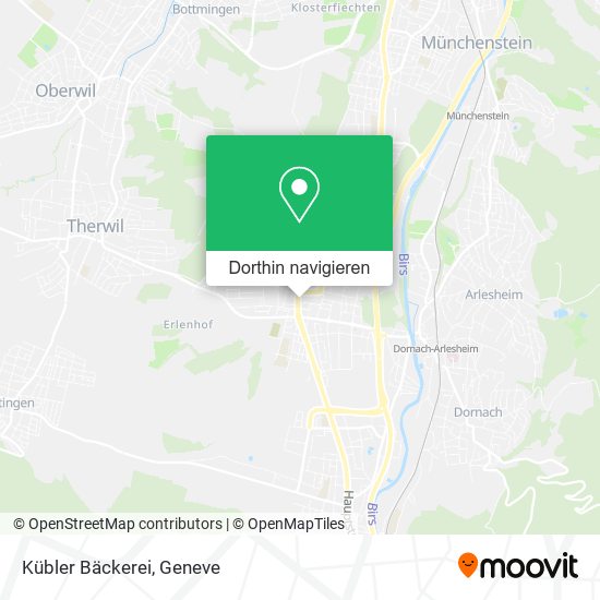 Kübler Bäckerei Karte