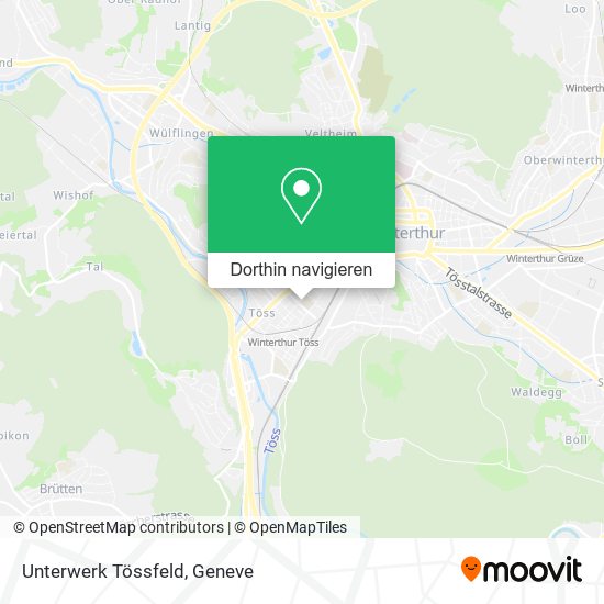 Unterwerk Tössfeld Karte