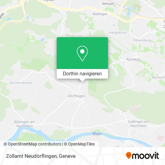 Zollamt Neudörflingen Karte