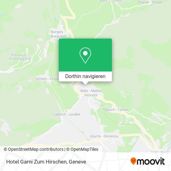 Hotel Garni Zum Hirschen Karte