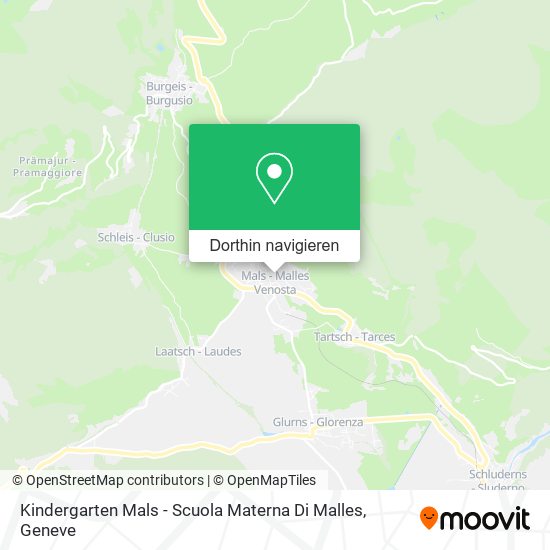 Kindergarten Mals - Scuola Materna Di Malles Karte