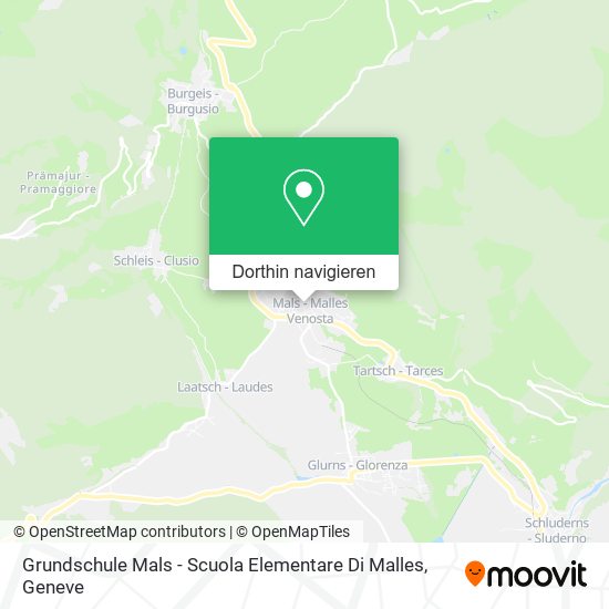 Grundschule Mals - Scuola Elementare Di Malles Karte