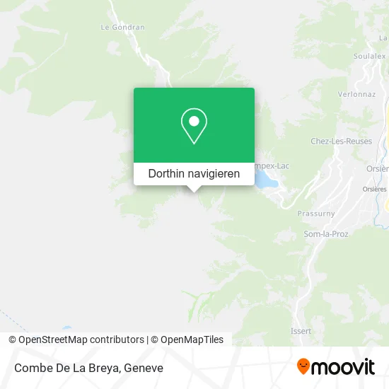 Combe De La Breya Karte