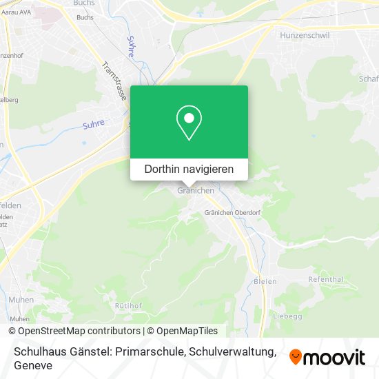 Schulhaus Gänstel: Primarschule, Schulverwaltung Karte